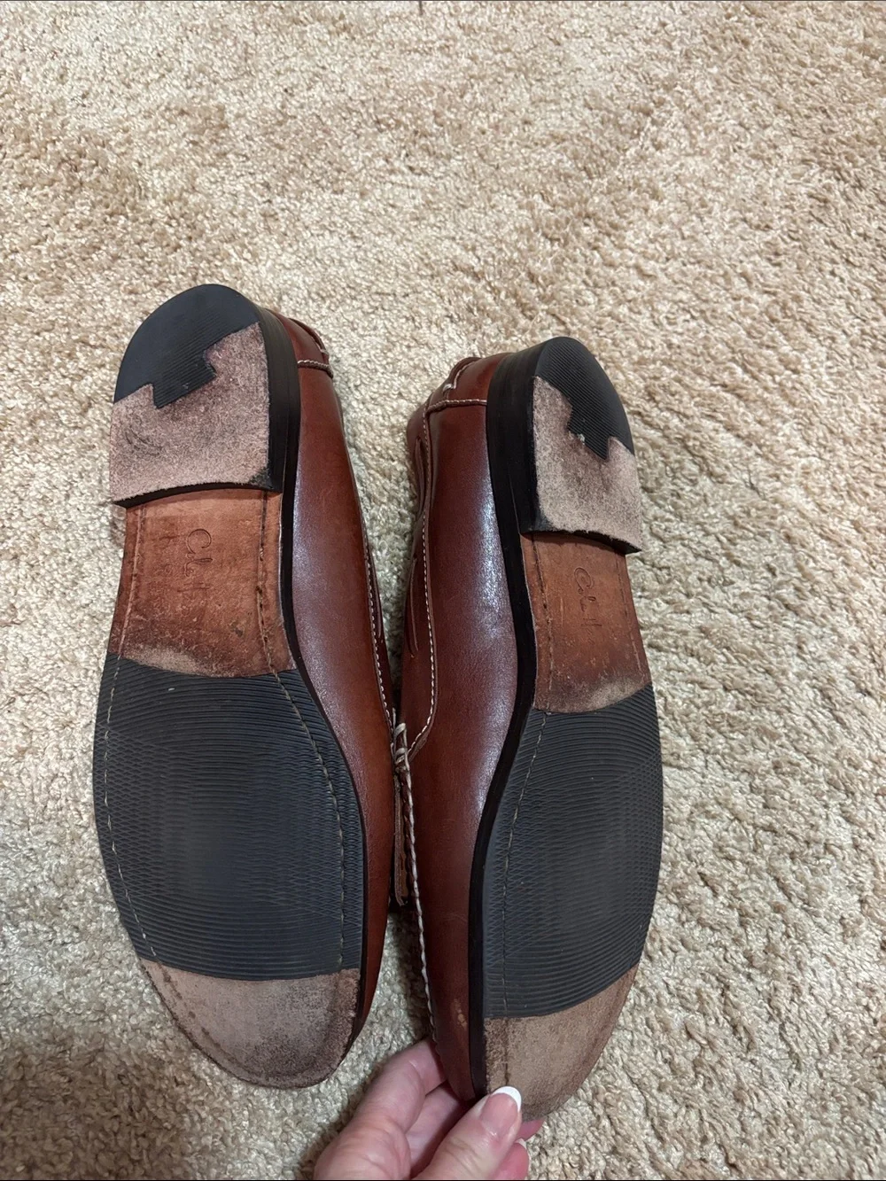 Cole Haan Brown Leather Tassel Kiltie Loafers
